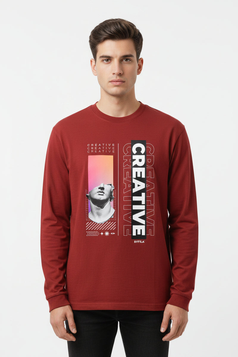 Creative Graphic Men's Full Sleeve T-Shirt | Byfila