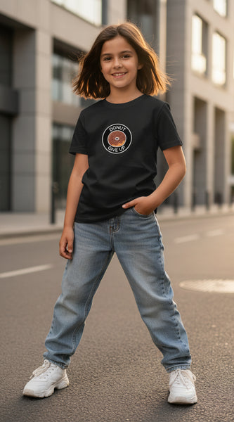 Black t-shirt on a white background