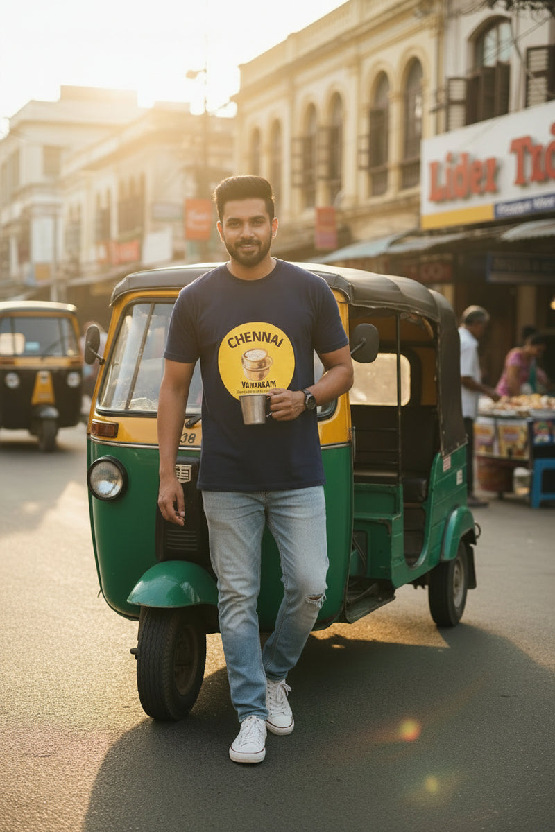 Chennai Coffee Culture Graphic T-Shirt | Byfila
