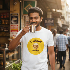 Chennai Vanakkam – Powered By Filter Kaapi T-Shirt