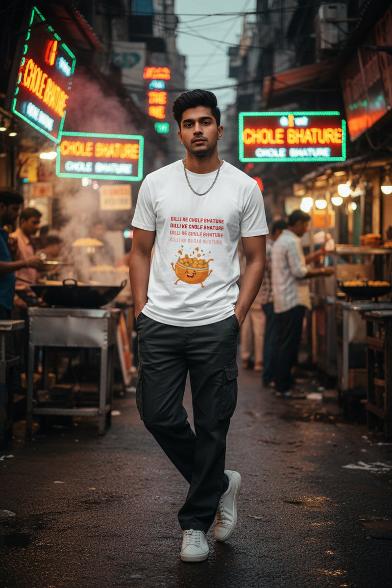 Delhi Runs On Chole Bhature Oversized T-Shirt