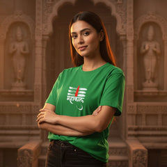 Green t-shirt with a skull wearing a crown and 'Born to be Wild' text on a white background