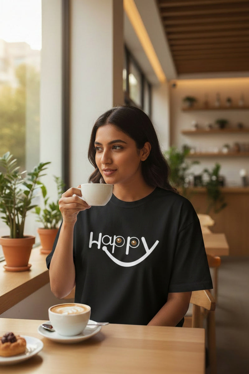 Happy Smiley Graphic T-Shirt for Men & Women