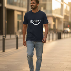 Happy Smiley Graphic T-Shirt for Men & Women blue