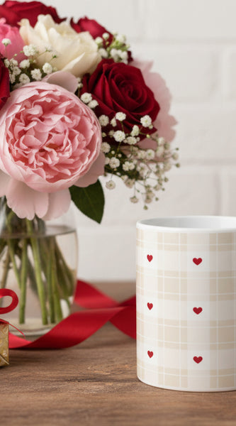 Two mugs with a coffee cup design and 'Good Vibes Only' text on a light background.