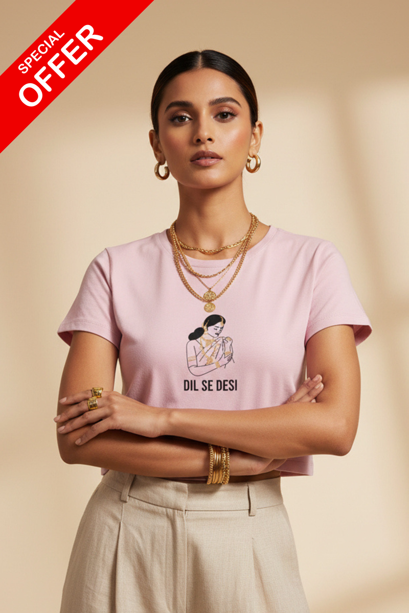 Minimal Desi Aesthetic Baby Tee | Byfila