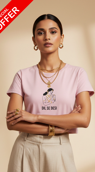 Minimal Desi Aesthetic Baby Tee | Byfila
